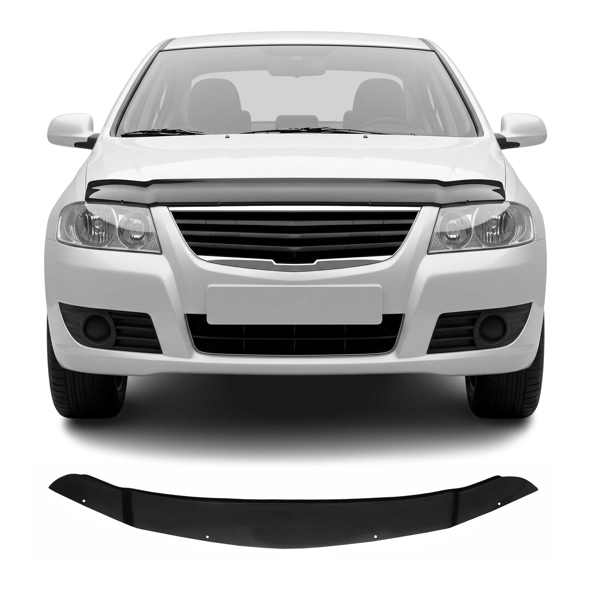 Motorhaube Deflektor Insektenschutz für Nissan Almera B10 2006-2010 Dunkel