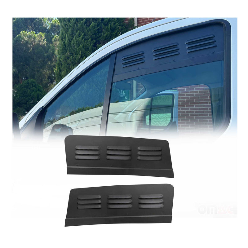 Lüftungsgitter Be & Entlüftung für Ford Tourneo Custom 2013-2024 Alu Schwarz 2x