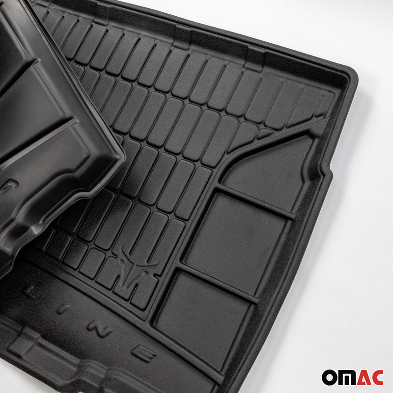 OMAC Fußmatten & Kofferraumwanne Set für Skoda Karoq 2017-2024 Schwarz Gummi 5x