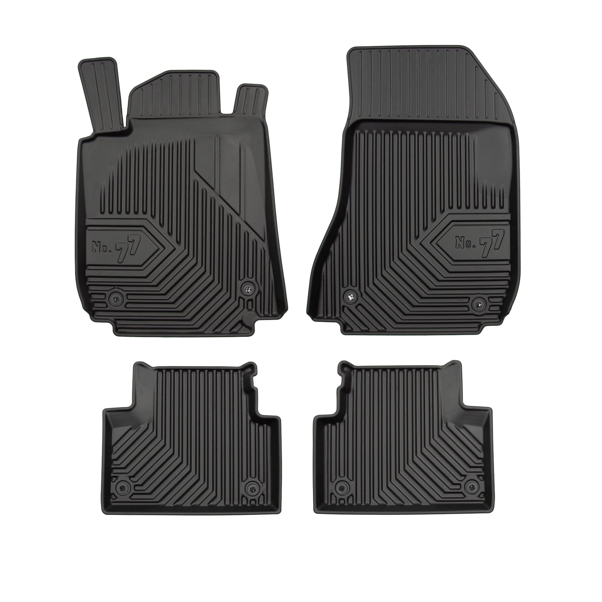 Fußmatten Gummimatten No.77 für Alfa Romeo 159 2005-2011 TPE Schwarz 4 Teile