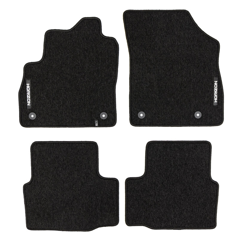 Velours Fußmatten für Opel Astra K 2015-2022 Autoteppich Automatten Schwarz 4tlg