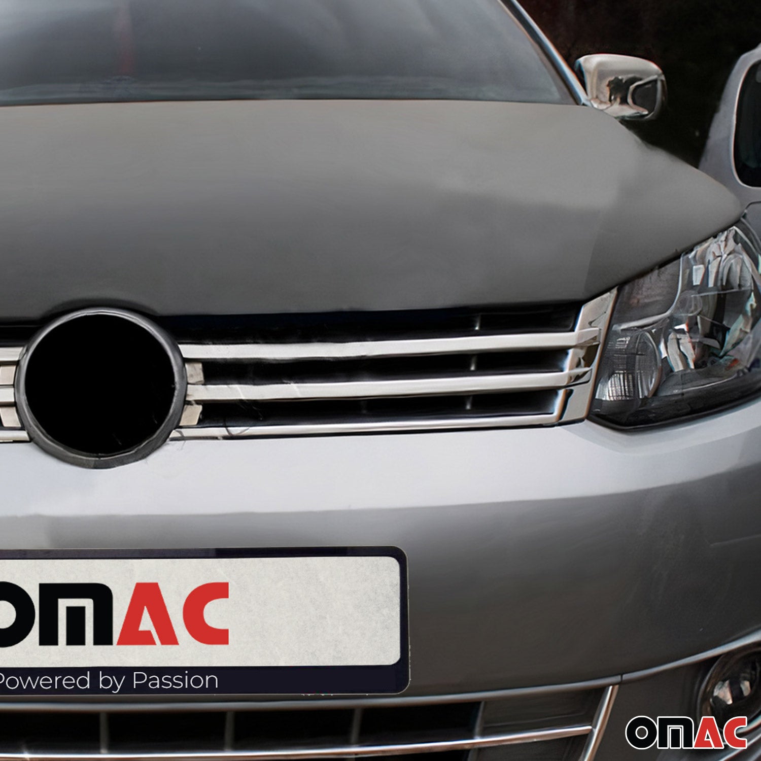 Kühlergrill Leisten Grillleisten für VW Caddy 2010-2015 Edelstahl Chrom 2tlg