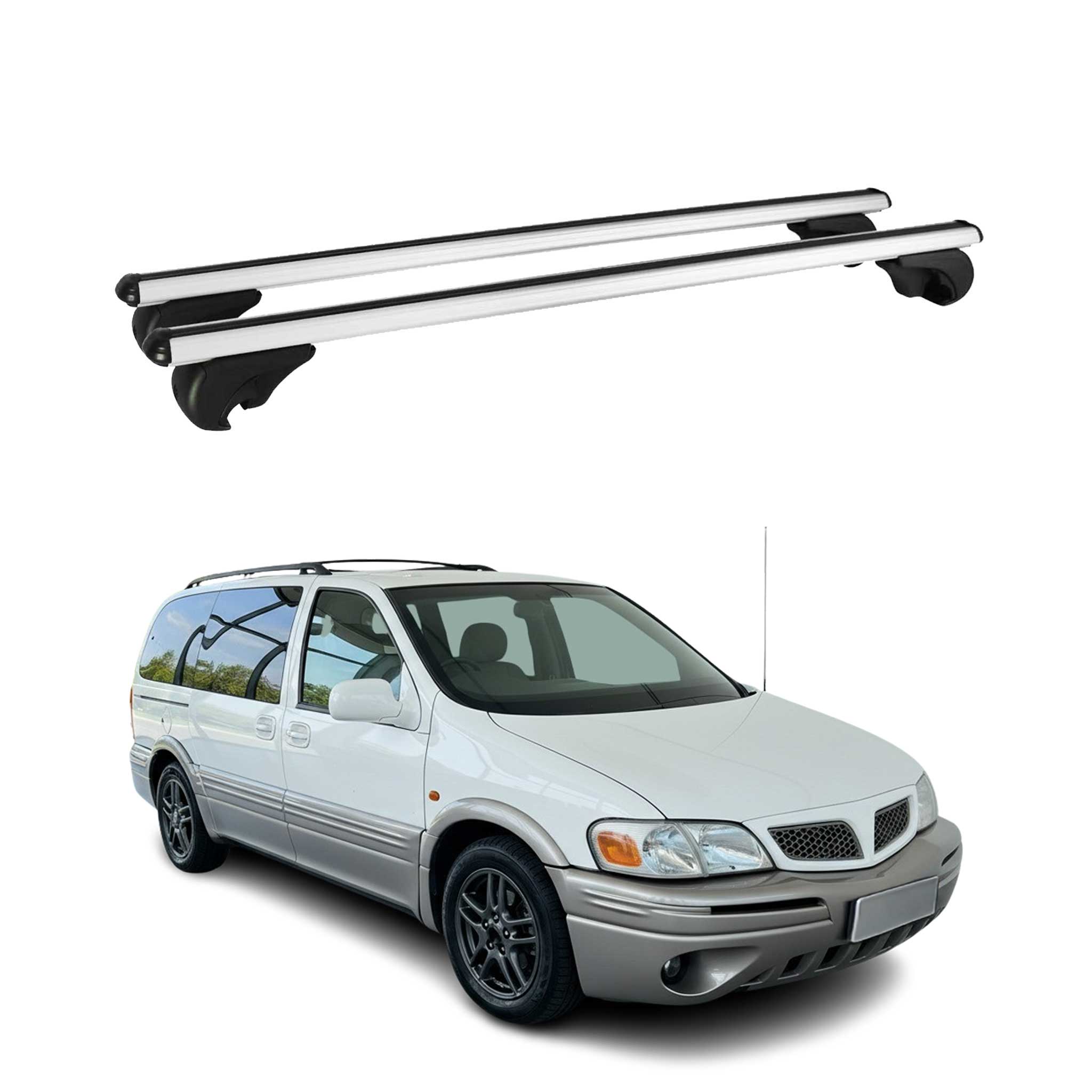 Dachträger Grundtäger für Chevrolet Trans Sport 1996-2005 75kg Alu Silber 2 tlg