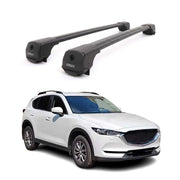 Dachträger Grundträger für Mazda CX-5 II 2017-2025 Aluminium 75kg Schwarz 2tlg