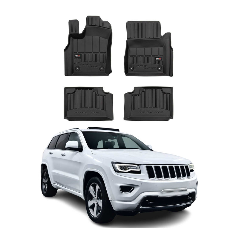 OMAC Gummi Fußmatten für Jeep Grand Cherokee 2013-2015 Premium Gummi Schwarz 4x