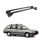 Dachträger Grundträger für Audi 100 Avant 1983-1991 TÜV Aluminium Schwarz 2tlg
