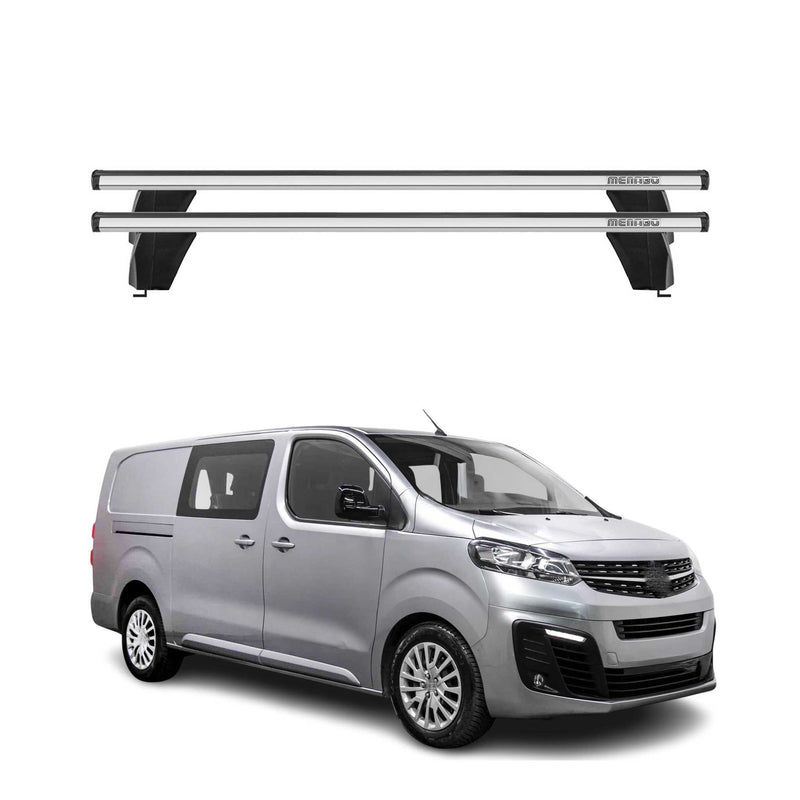 Menabo Dachträger Grundtäger für Opel E Combo 2018-2025 75kg Alu Silber 2 tlg