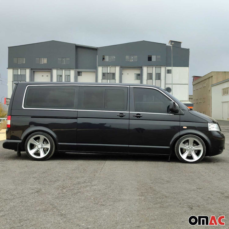 Fensterleisten Zierleisten für VW T6 T6.1 2015-2024 L1 Doppelscheibetür Chrom