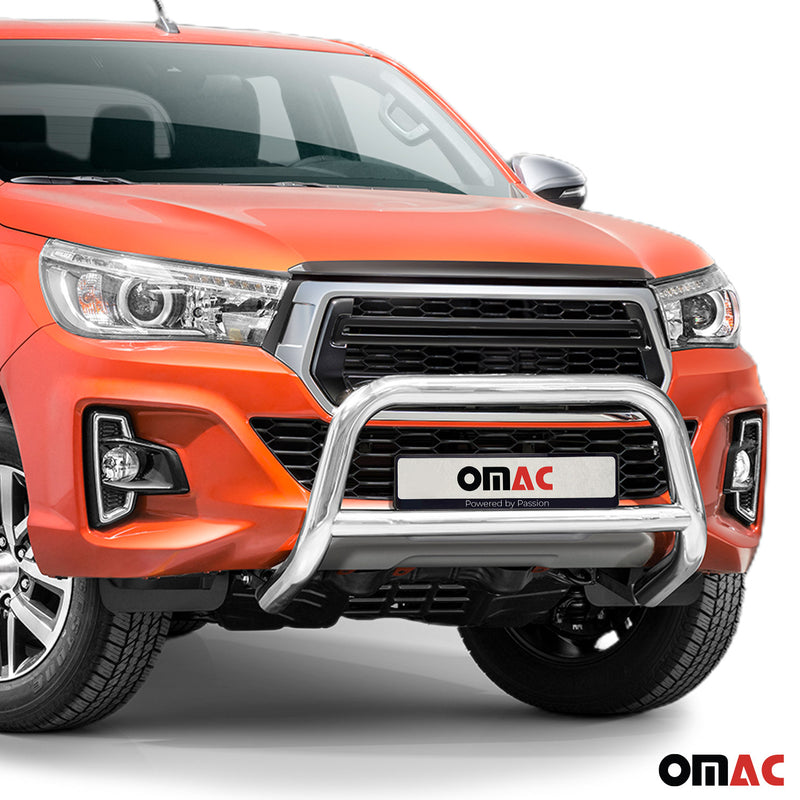 Frontbügel Frontschutzbügel für Toyota Hilux 2018-2022 ABE Stahl Silber