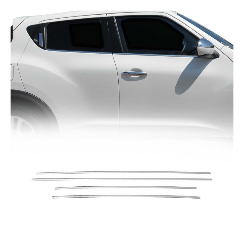 Fensterleisten Zierleisten für Nissan Juke 2010-2019 Edelstahl Chrom 4tlg