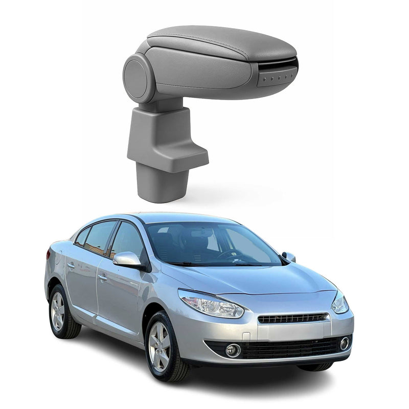 Mittelarmlehne Armlehne für Renault Fluence 2009-2013 PU-Leder ABS Grau