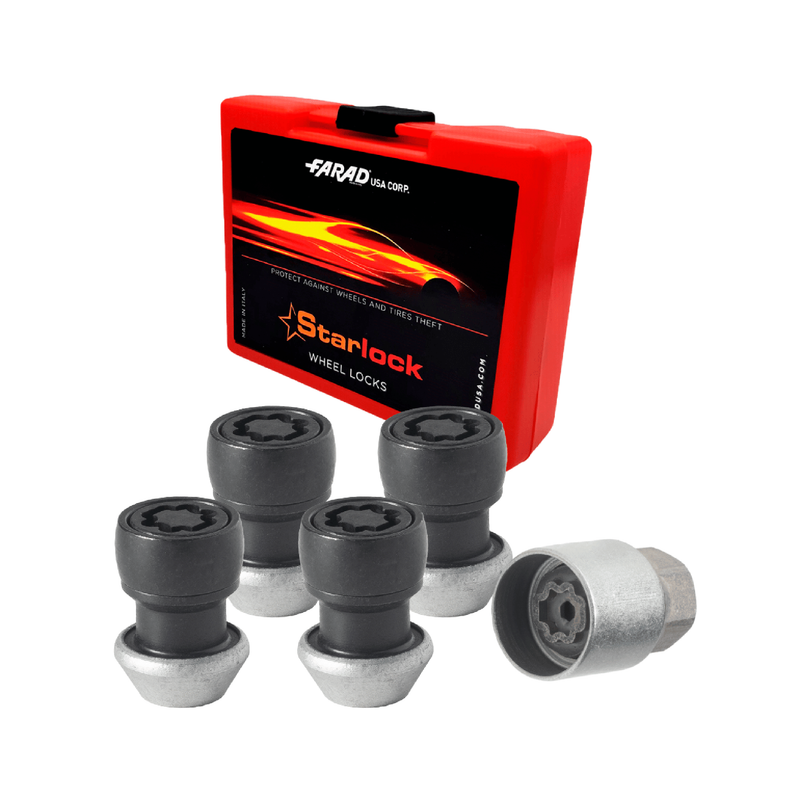 Radschloss Radschrauben Satz für Ford Edge ab 2016 Felgenschloss Schwarz M14X1.5