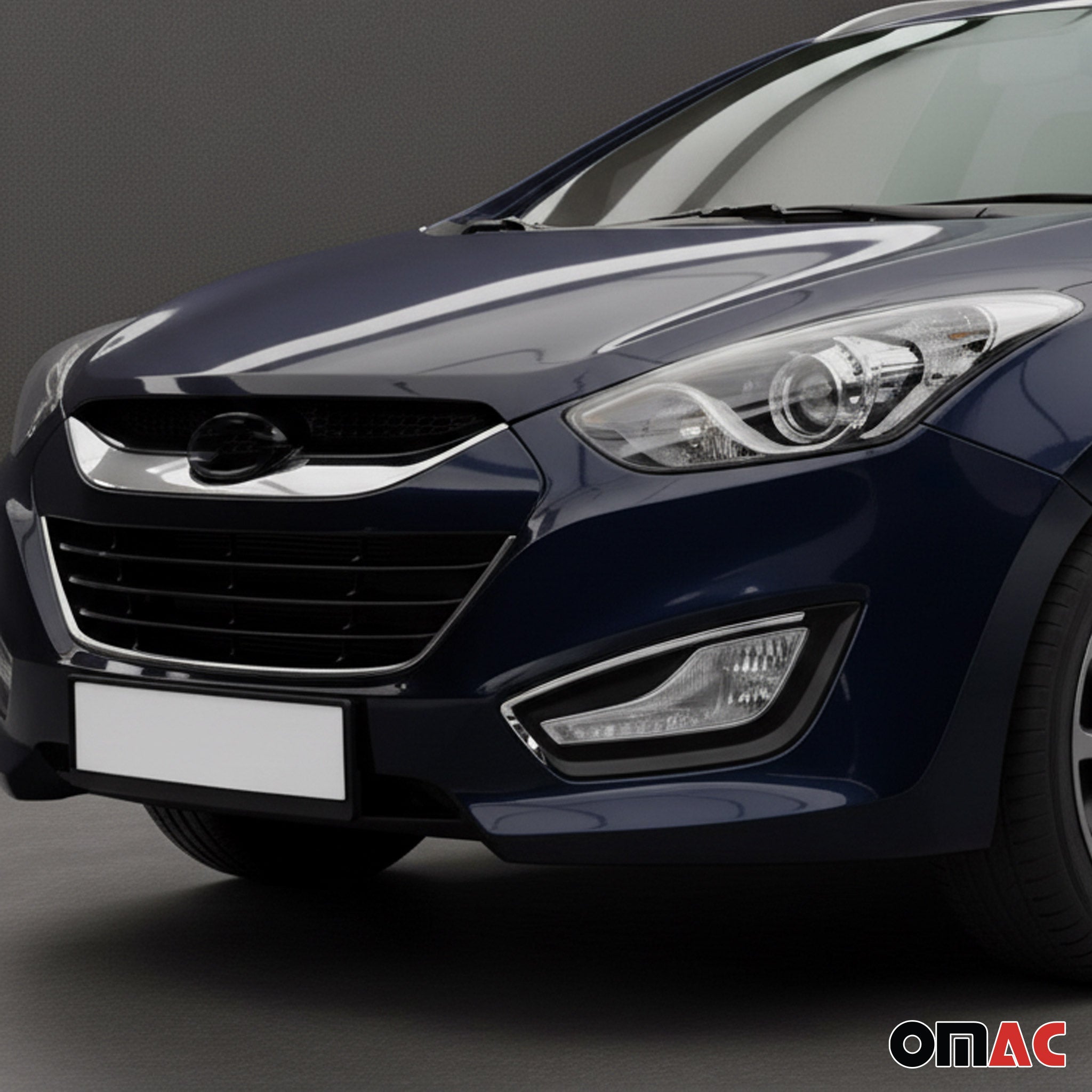 Kühlergrill Grillleisten für Hyundai i30 2012-2017 Chrom Edelstahl Chrom