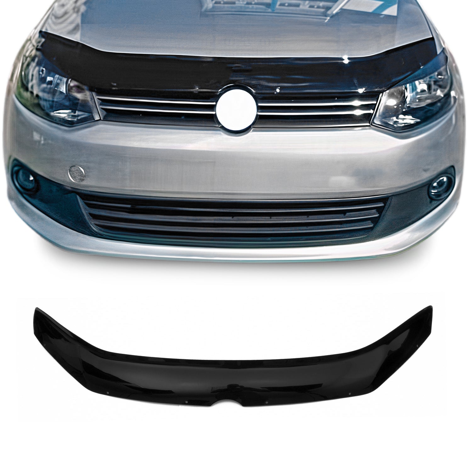 Motorhaube Deflektor Insekten Steinschlagschutz für Vw Polo 2009-2015 Schwarz