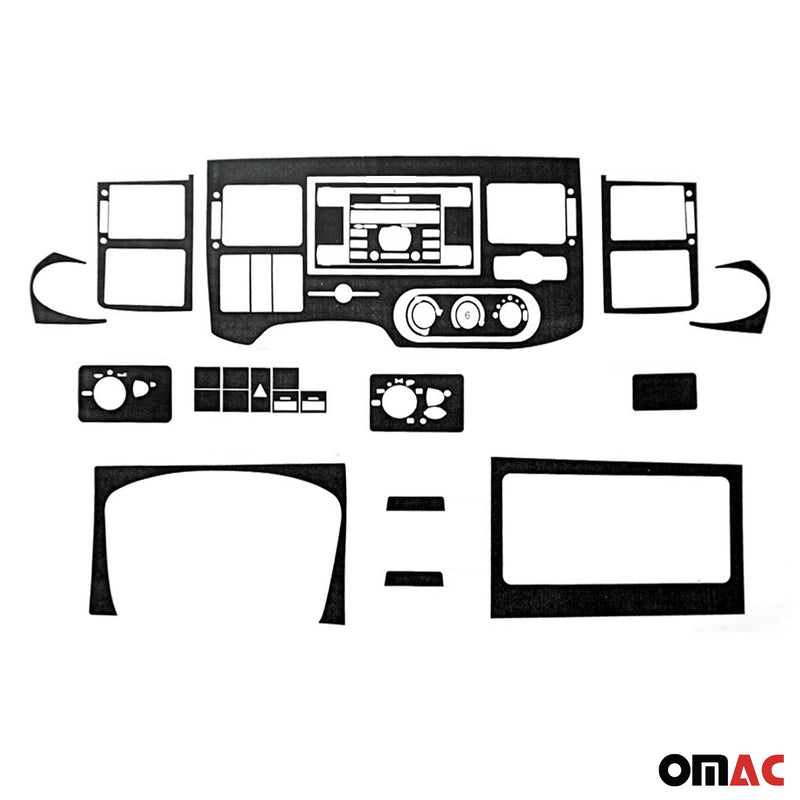 Innenraum Dekor Cockpit für Ford Transit Journey 2006-2010 Aluminium Optik 23Tlg