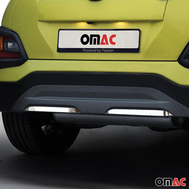 Bumper diffuser exhaust frame for Hyundai Kona 2017-2020 stainless steel silver