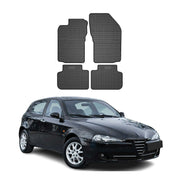 OMAC Gummi Fußmatten für Alfa Romeo 147 156 2000-2010 Gummi Schwarz 4tlg