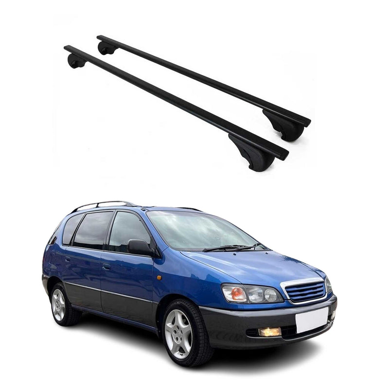 Dachträger Grundtäger für Toyota Picnic 1996-2001 75kg Metall Schwarz 2 tlg