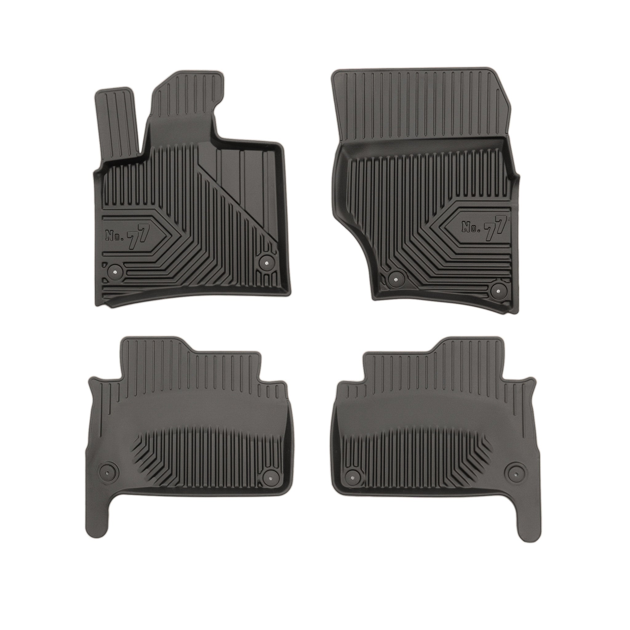 Fußmatten Gummimatten No.77 für Audi Q7 I 2005-2015 TPE Gummi Schwarz 4 tlg