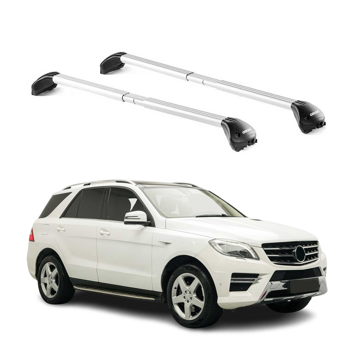 Dachträger für Mercedes ML W163 W164 W166 1997-2015 5tür 100kg Alu Silber 2x ABE