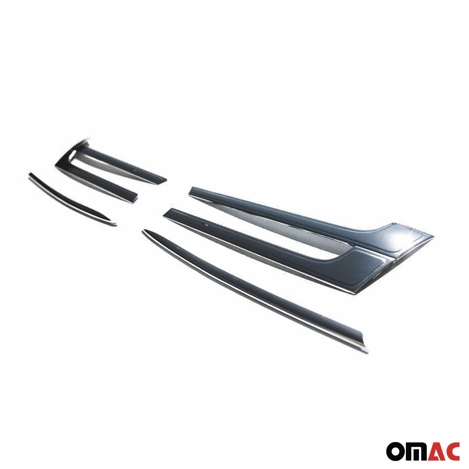 Kühlergrill Leisten Grillleisten für VW T5 2009-2015 Edelstahl Dunkel Chrom 4tlg