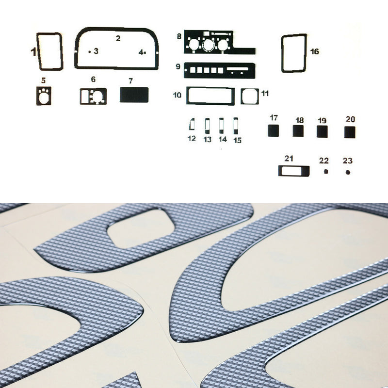 Innenraum Dekor Cockpit für Citroen Jumper 1994-2002 Carbon Optik 23tlg