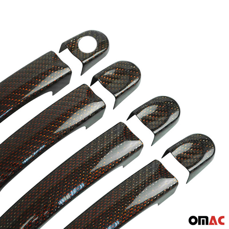 Türgriff Blende Türgriffkappen für VW Caddy 2015-2020 4Tür Kohlefaser Rot 6x