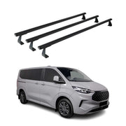 Dachträger Grundtäger für VW Transporter T7 2023-2026 75kg Alu Schwarz 3 tlg