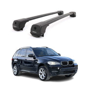 Dachträger Grundträger für BMW X5 E70 2006-2013 Aluminium 75kg Schwarz 2tlg