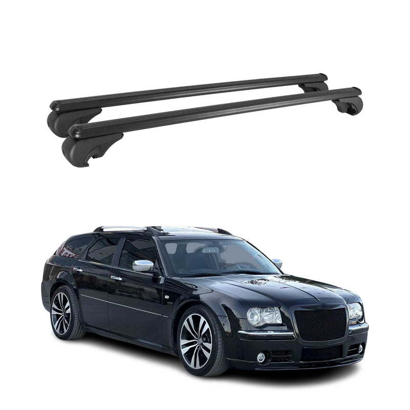 Dachträger für Chrysler 300C Touring 2005-2011 Gepäckträger Aluminium Schwarz 2x