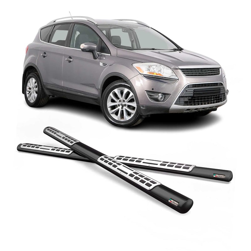 Edelstahl Seitenschweller Schwellerrohre für Ford Kuga 2008-2012 Schwarz