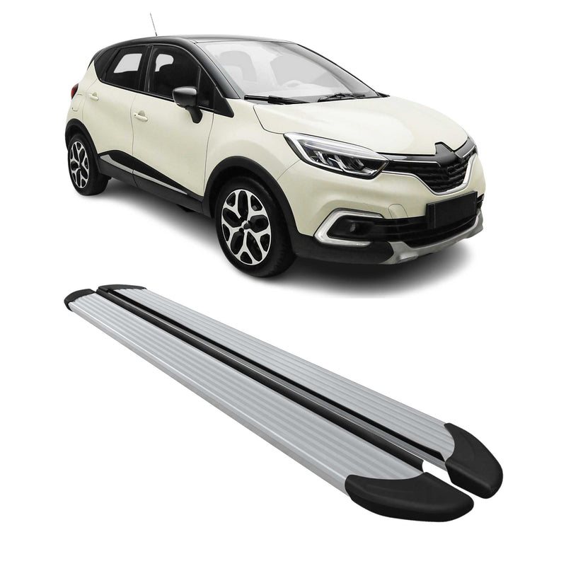 Seitenschweller Trittbretter Schweller für Renault Captur 2013-2020 Alu Grau
