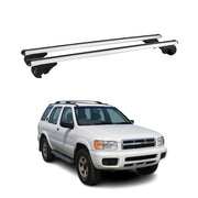 Dachträger Grundtäger für Nissan Pathfinder R50 1996-2003 75kg Alu Silber 2 tlg