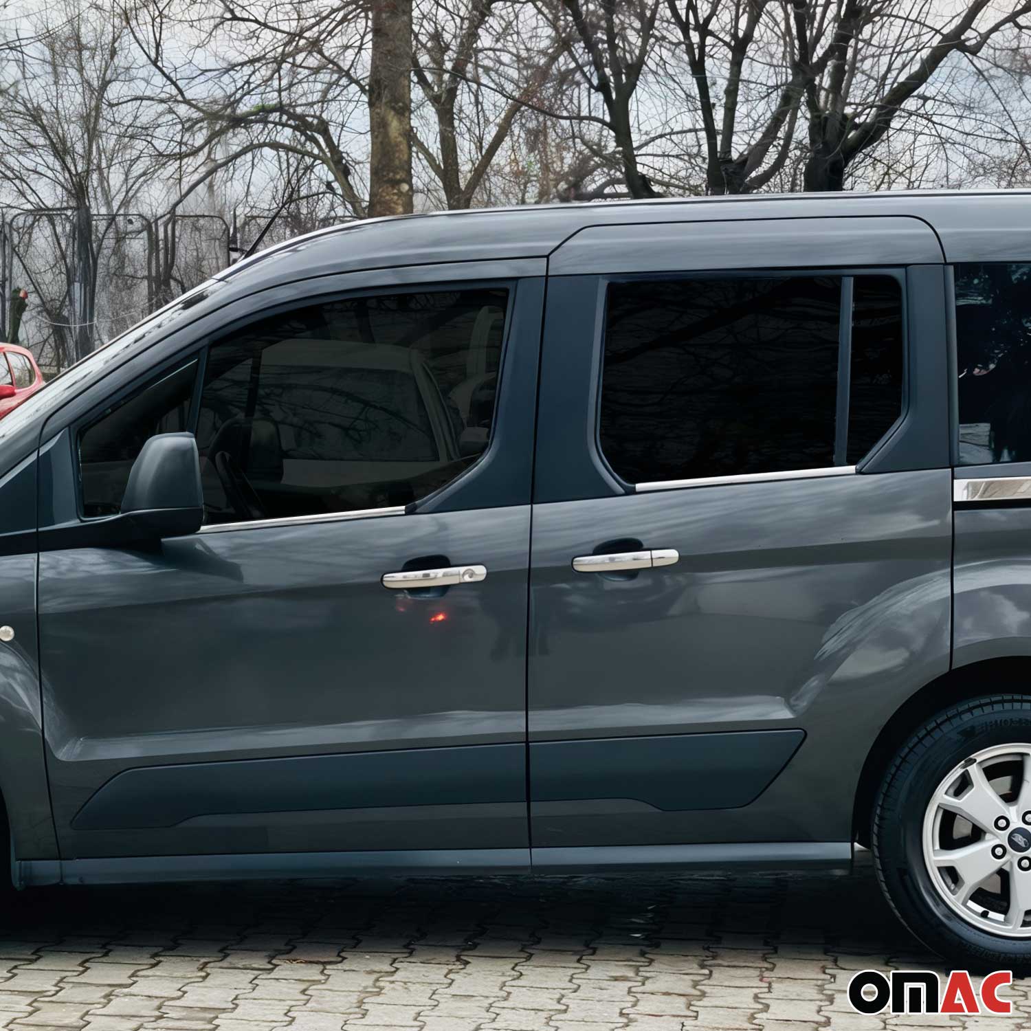 Fensterleisten Zierleisten für Ford Connect 2014-2021 Edelstahl Chrom 4tlg