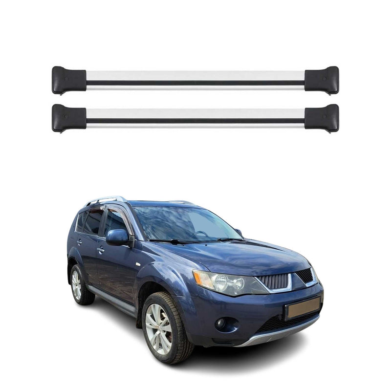 Dachträger Grundtäger für Mitsubishi Outlander 2008-2012 75kg Alu Silber 2 tlg