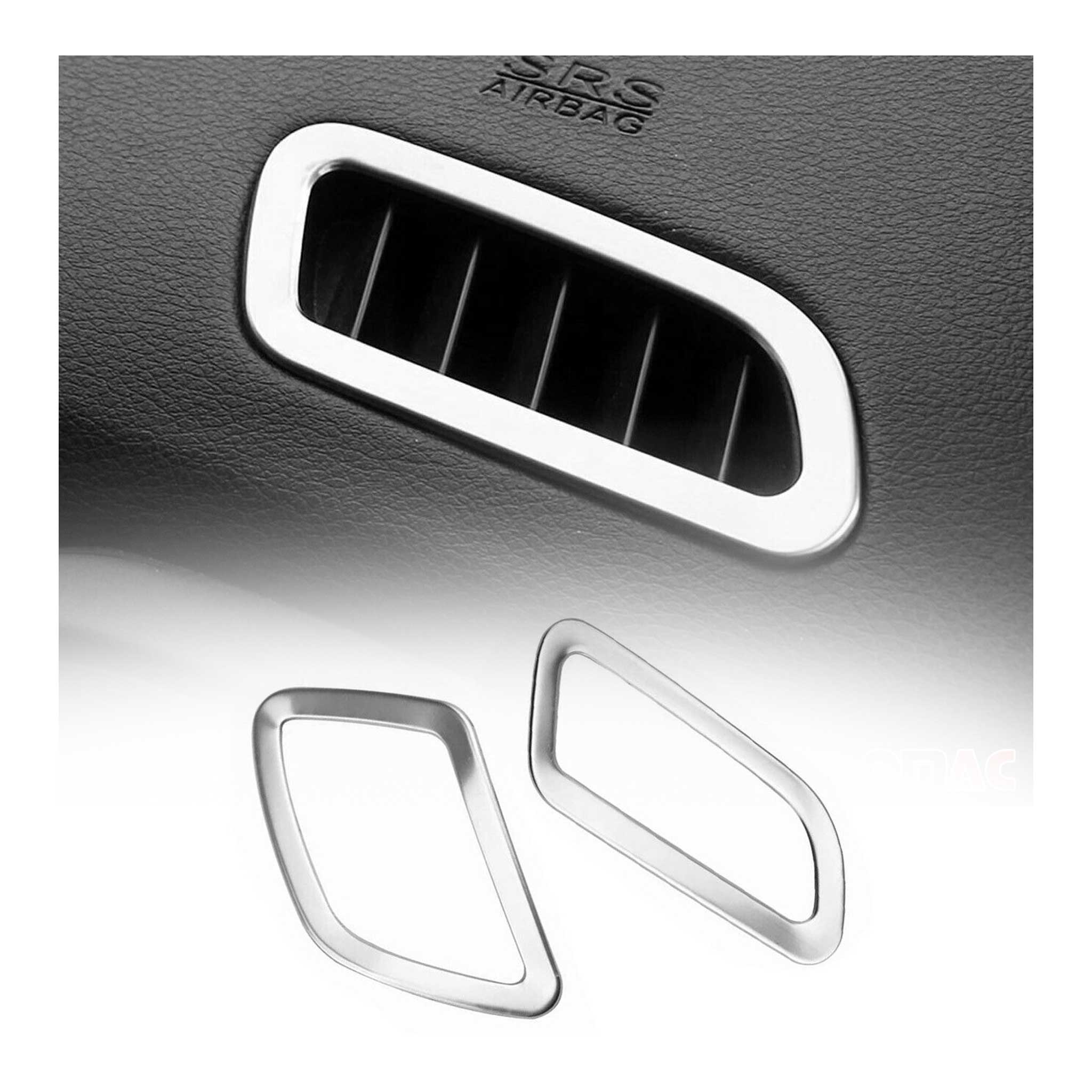 Lüftung Rahmen für Jeep Renegade 2014-2024 Chrom ABS Silber 2tlg