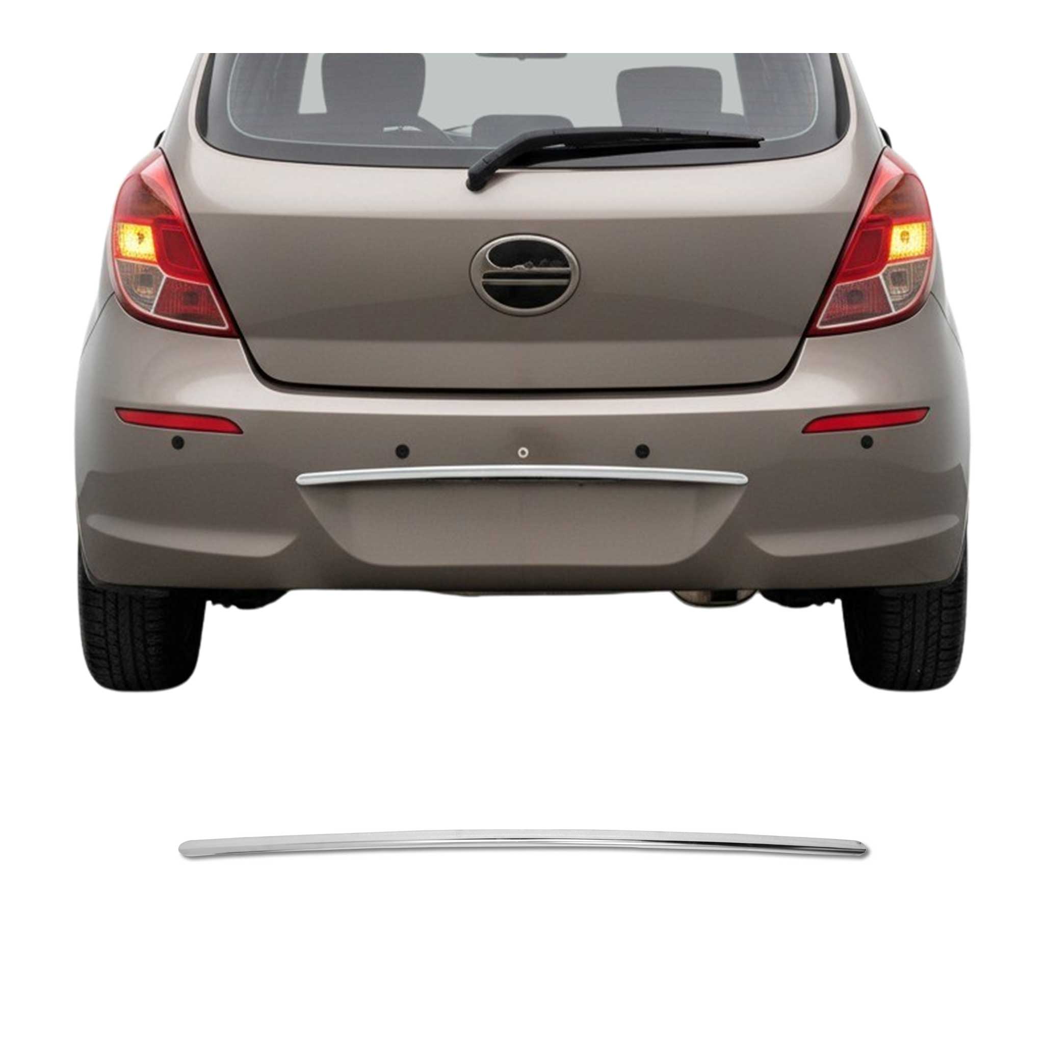 Kofferraumleiste Heckklappe Leiste für Hyundai i20 2012-2014 Edelstahl Chrom