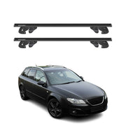 Dachträger Grundtäger für Seat Exeo Kombi 2008-2013 Alu 90kg TÜV Schwarz 2tlg