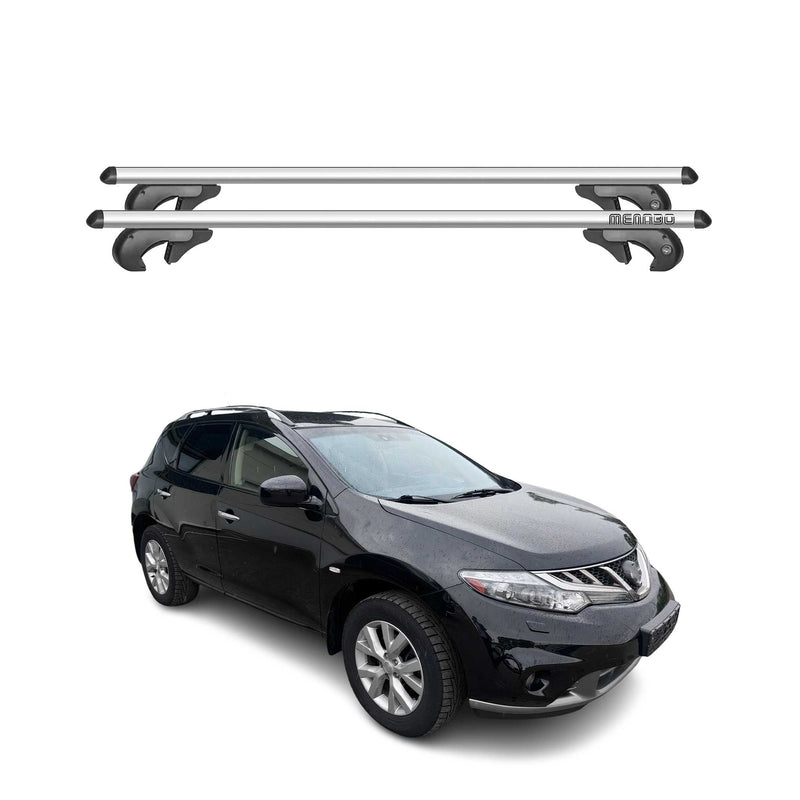 Menabo Dachträger Grundtäger für Nissan Murano Z51 2007-2014 90kg Alu Silber 2x
