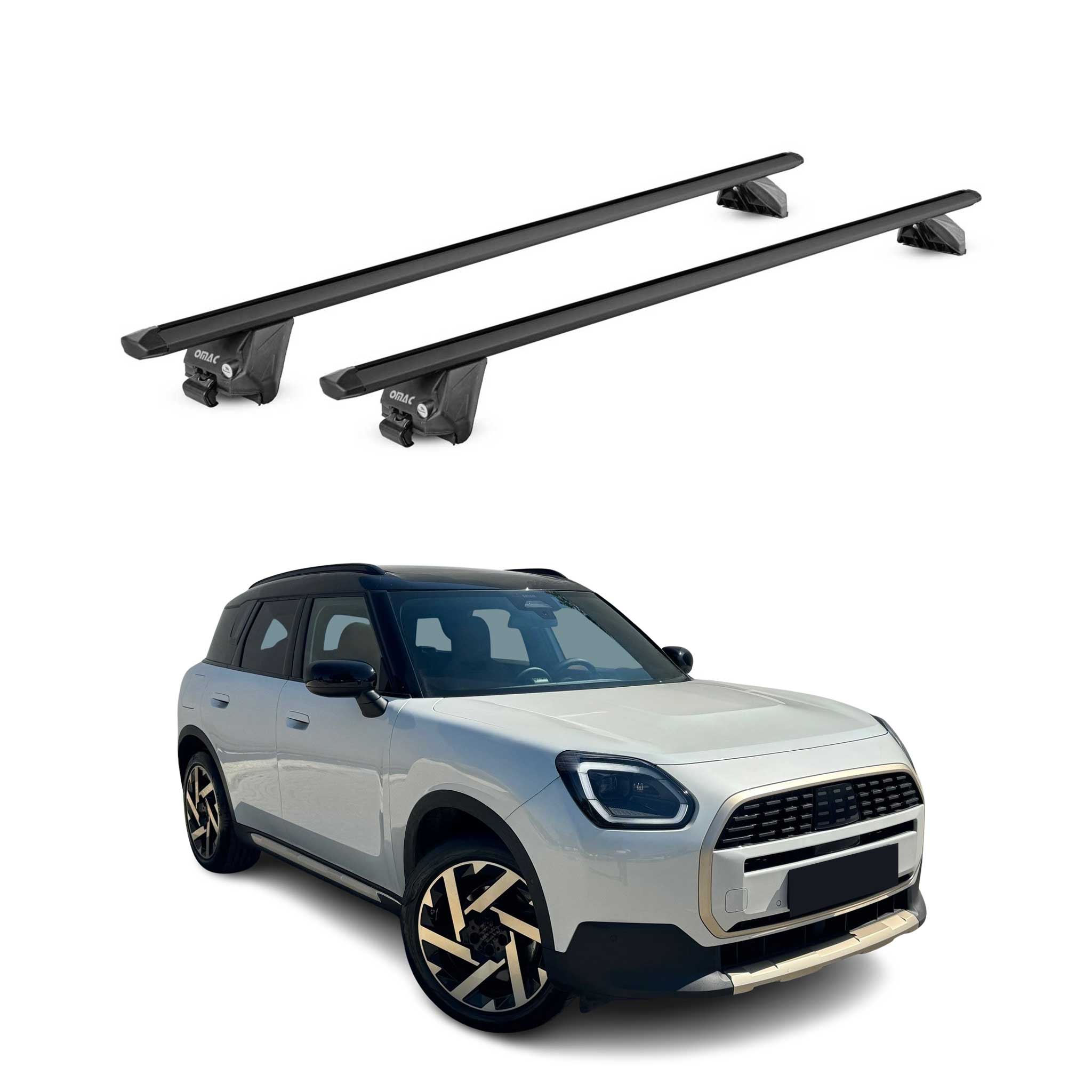 Dachträger Grundtäger für Mini Countryman U25 2024-2026 100kg Alu Schwarz 2x ABE