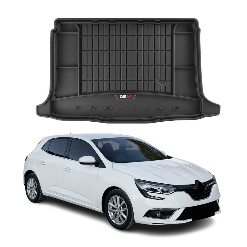 OMAC Gummi Kofferraumwanne für Renault Megane Schrägheck 2015-2025 TPE Schwarz
