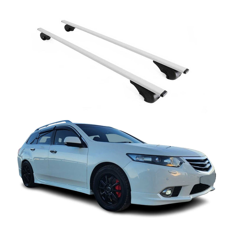 Dachträger Grundtäger für Honda Accord Kombi 2002-2015 75kg Metall Silber 2 tlg