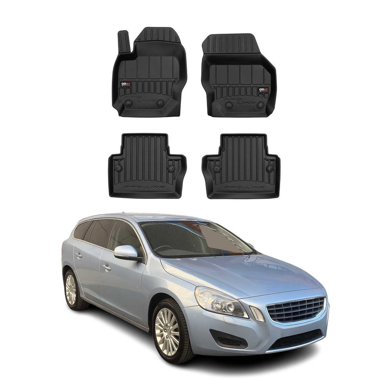 OMAC Gummi Fußmatten für Volvo V70 2007-2016 Premium TPE 3D Automatten 4tlg