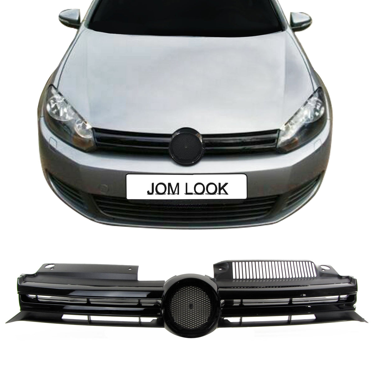 JOM Kühlergrill Kühlergitter für für VW Golf 6 2008-2012 ABS Schwarz