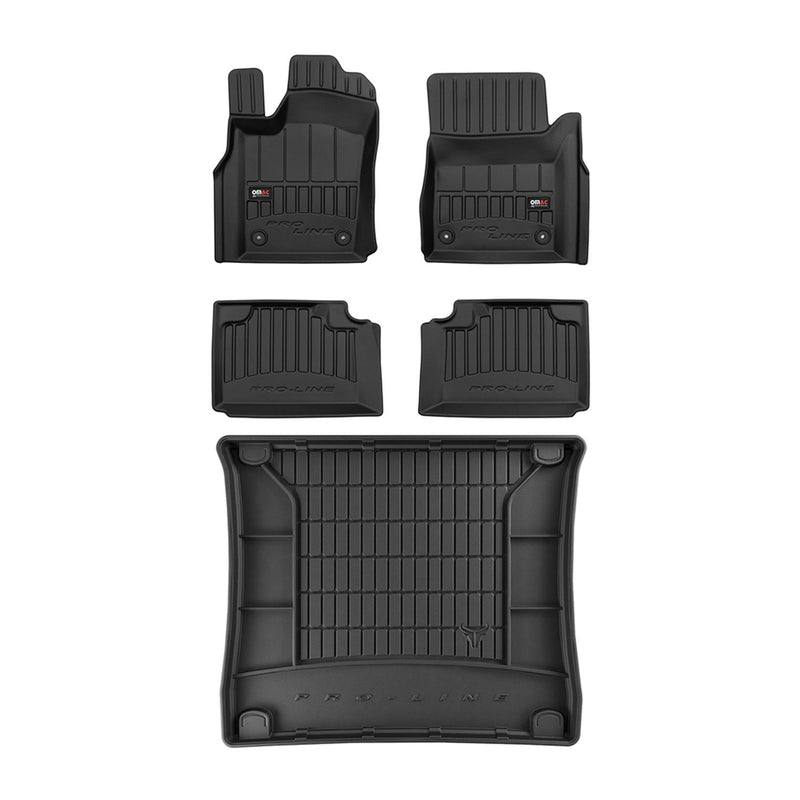 OMAC Fußmatten & Kofferraumwanne Set für Jeep Grand Cherokee 2013-2015 Gummi