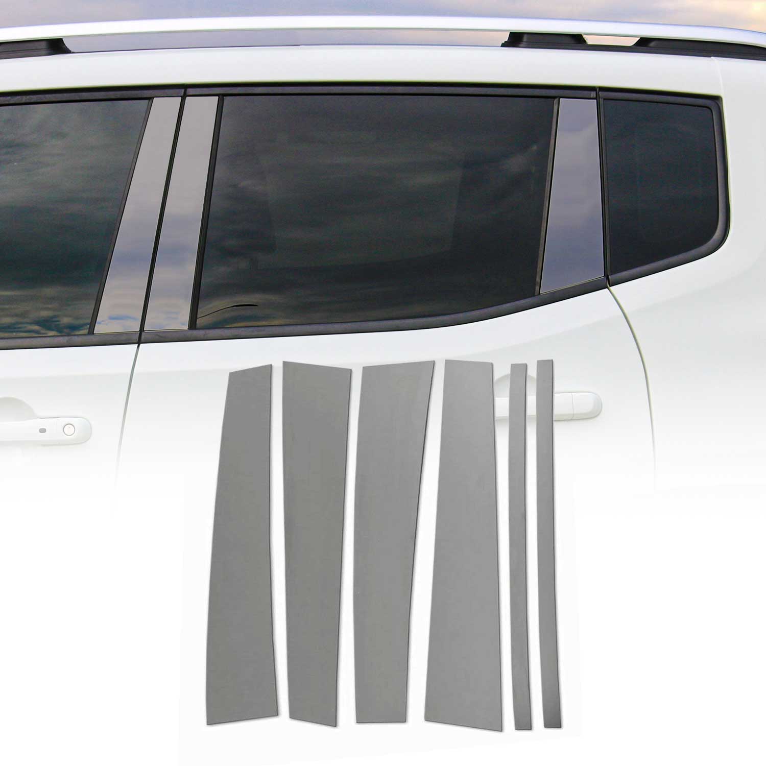 B-Säule C-Säule Türsäulen Verkleidung für Range Rover Sport 2005-2013 Chrom 6x