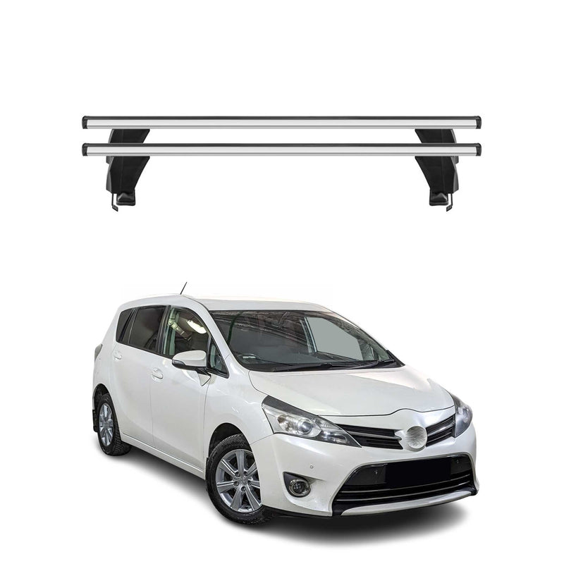 Menabo Dachträger Grundtäger für Toyota Verso S 2010-2017 50kg Alu Silber 2 tlg