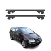 Dachträger Grundtäger für VW Sharan I 2000-2010 Facelift Alu 90kg TÜV Schwarz 2x