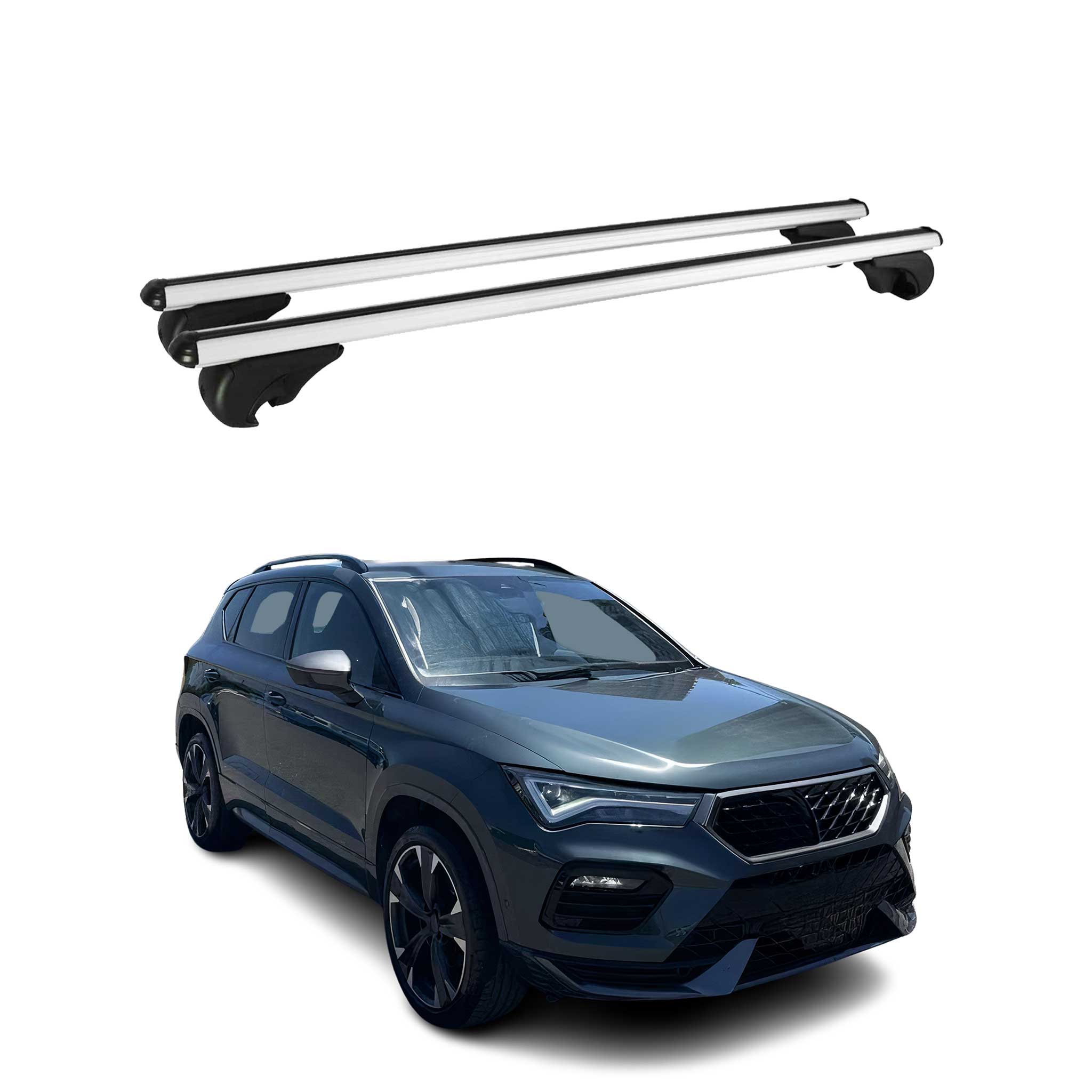 Dachträger Grundtäger für Cupra Ateca 2016-2026 75kg Aluminium Silber 2 tlg