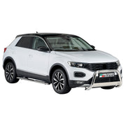 Edelstahl Seitenschweller Schwellerrohre für VW T-Roc 2017-2025 Edelstahl Silber
